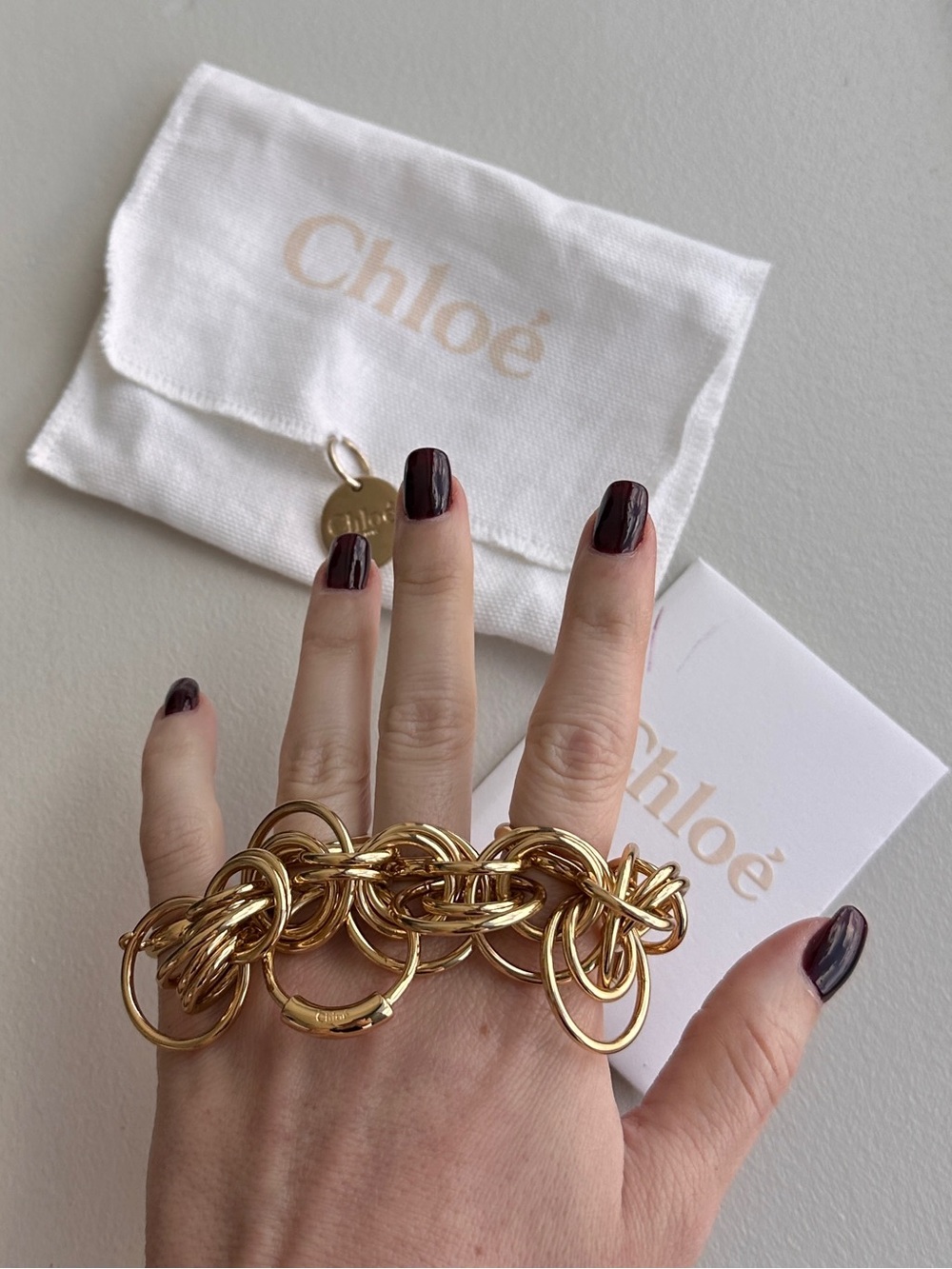 Gold Multi-Ring Statement adjustable ring - Gold